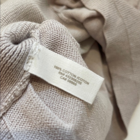 Skin Women’s V-Neck Lightweight Sweater in Dusty Taupe Mesh Back - Picture 6 of 8